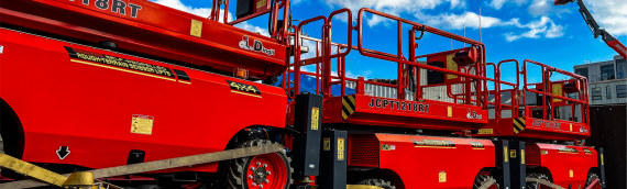 Six New 12 Metre Rough Terrain Dingli Diesel Scissors For 1 Up Access